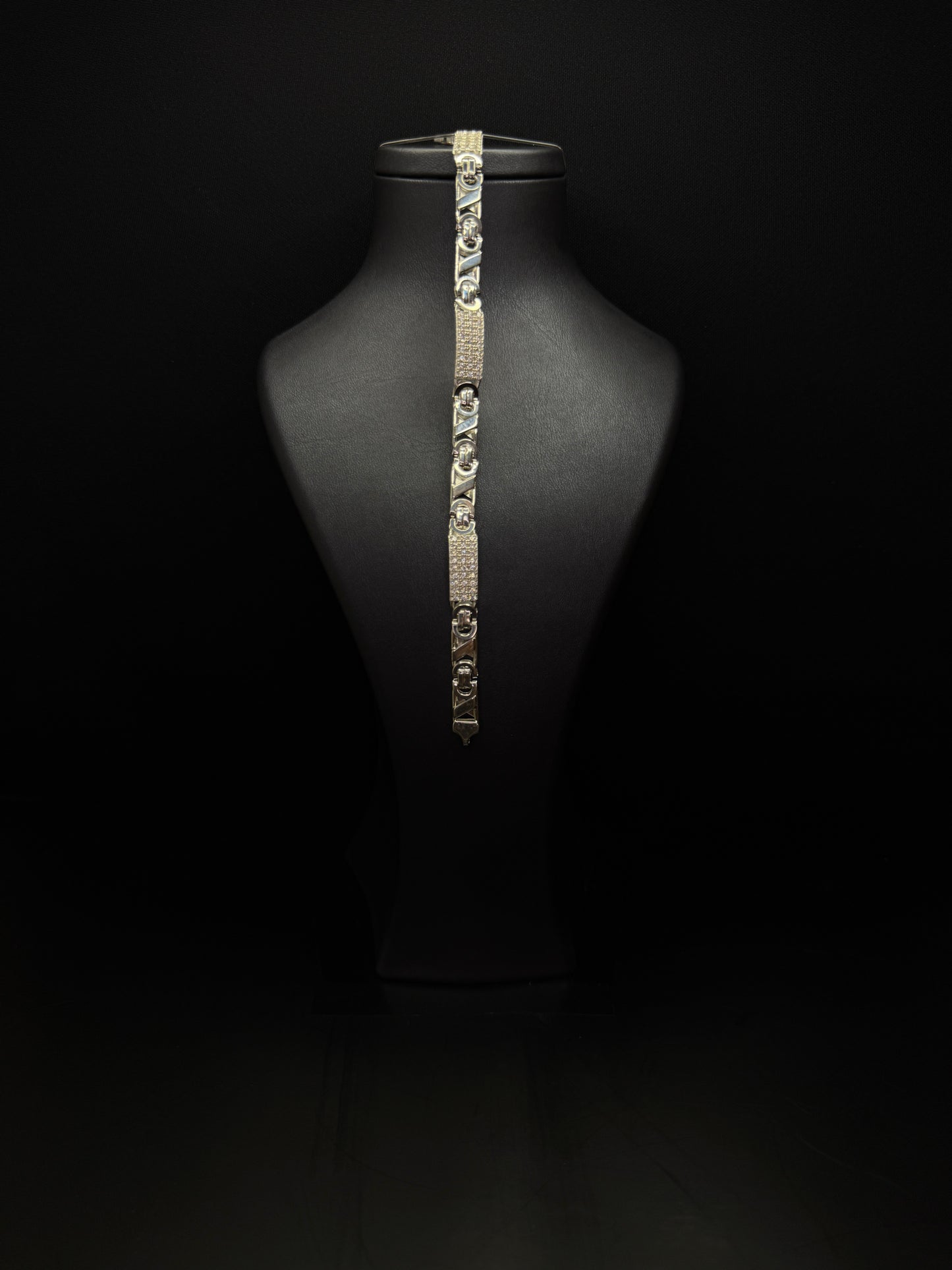 Platte Königskette Iced out
