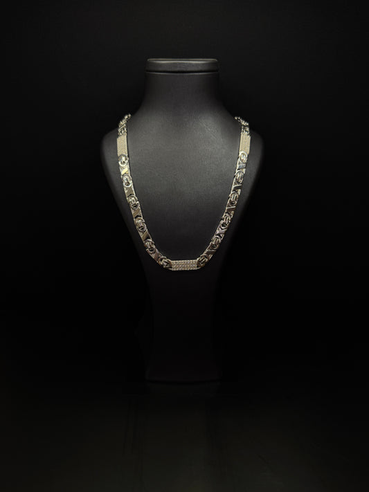 Platte Königskette Iced out